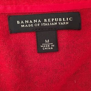 Banana Republic Red Cardigan Wool Blend